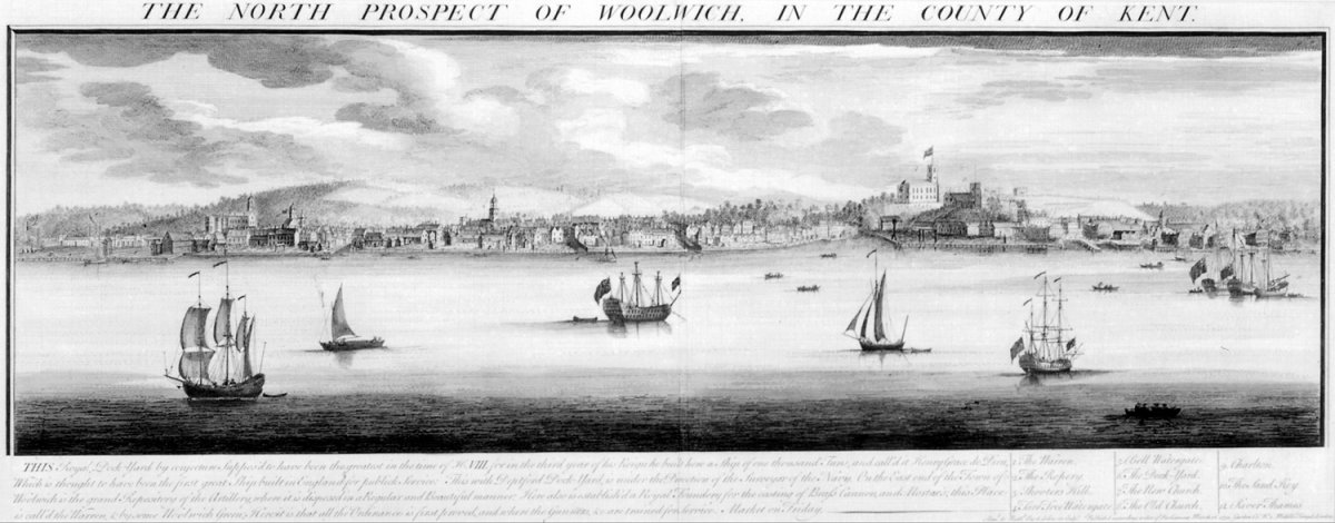 Image of The North Prospect of Woolwich, in the County of Kent