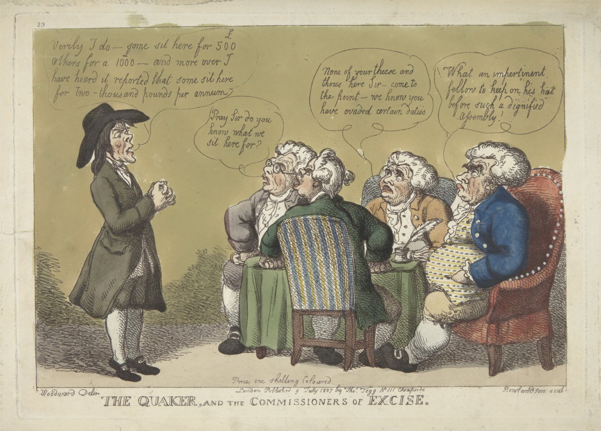 Image of The Quaker, and the Commissioners of Excise