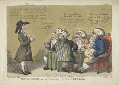Image of The Quaker, and the Commissioners of Excise