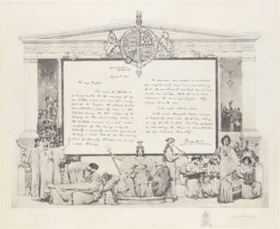 Image of “To my People” [written by King George V from Marlborough House, 22 May 1910, following the death of his father, King Edward VII]