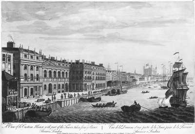 Image of A View of the Custom House with Part of the Tower, taken from the River
