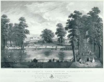 Image of View in St. James’s Park Showing Rosamund’s Pond
