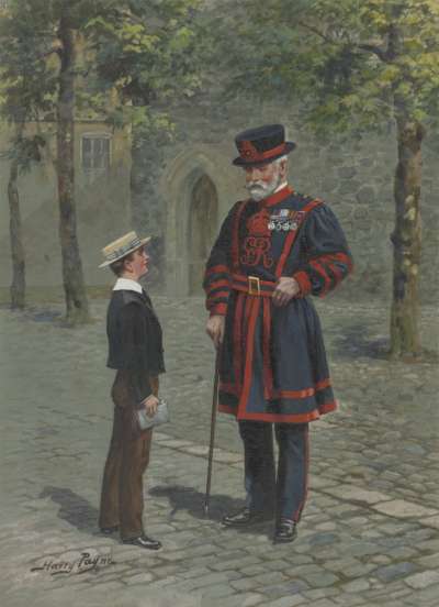 Image of Yeoman Warder and Schoolboy