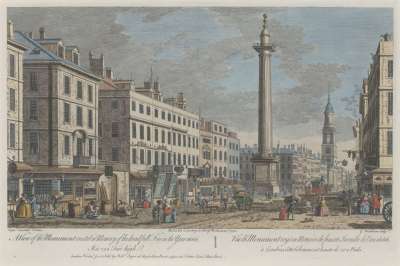 Image of View of the Monument Erected in Memory of the Dreadful Fire in the Year 1666 / Vue du Monument érigé en Memoire du Funeste Incendie de l’An 1666