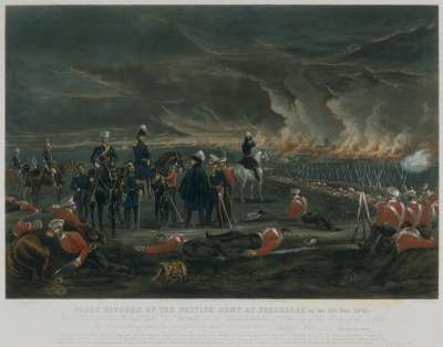 Image of Night Bivouac of the British Army at Ferozshah on the 21st December 1845