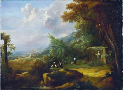 Image of Landscape with Figures and Ruin
