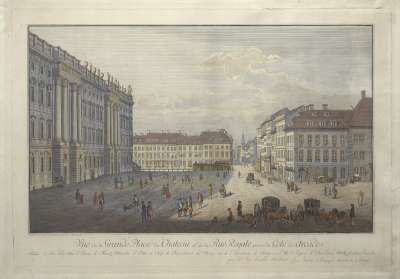 Image of Vue de la Grande Place du Chateau et de la Rue Royale prise du Coté des Arcades, Berlin