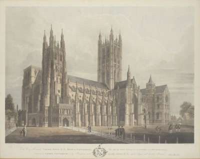 Image of South West View of the Cathedral and Metropolitical Church of Christ, Canterbury