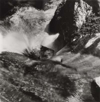 Image of Untitled (Water Spraying Round a Rock)