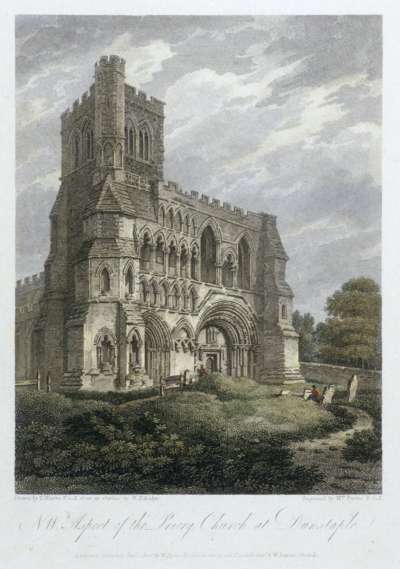 Image of N.W. Aspect of the Priory Church at Dunstaple