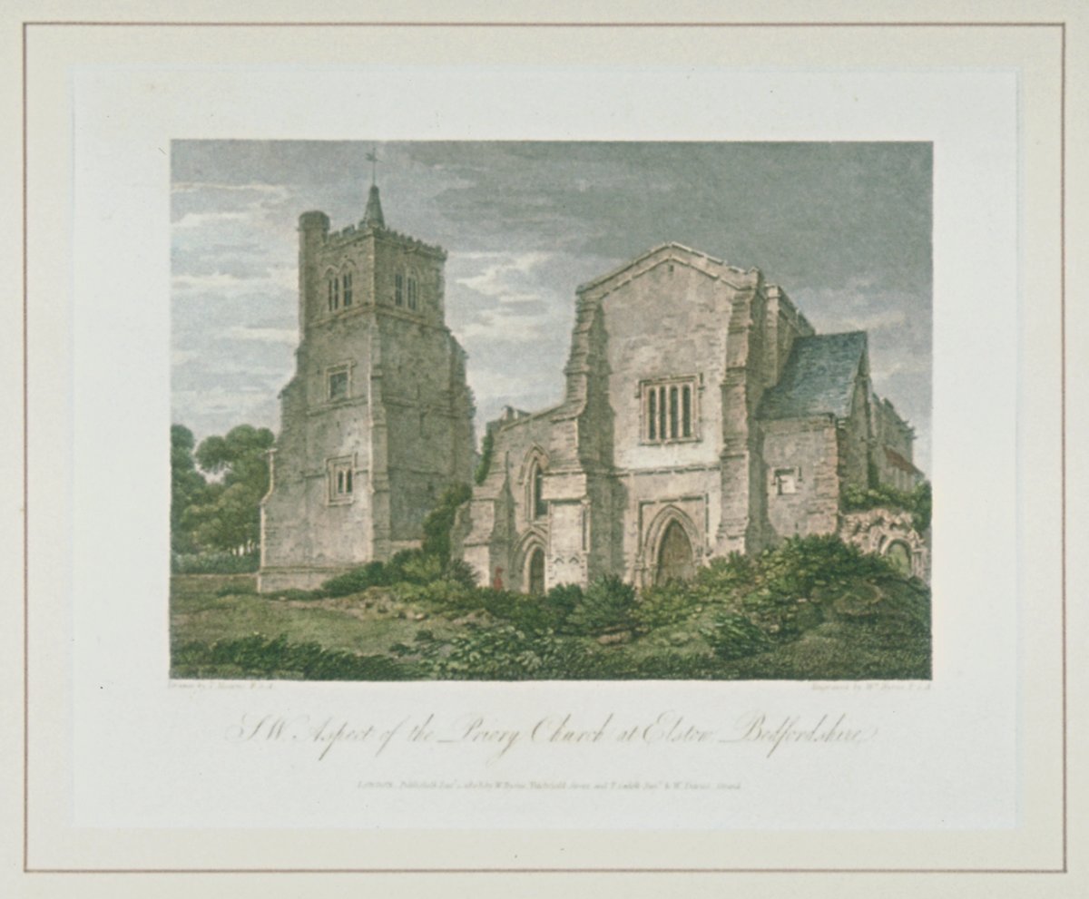 Image of S.W. Aspect of the Priory Church at Elstow, Bedfordshire