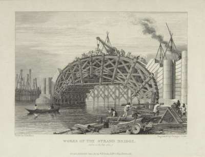 Image of Works of the Strand Bridge (taken in  the Year 1815)