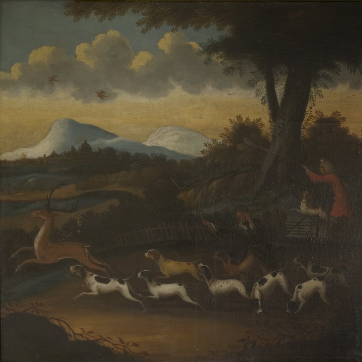 Image of Hunting Scene in Landscape