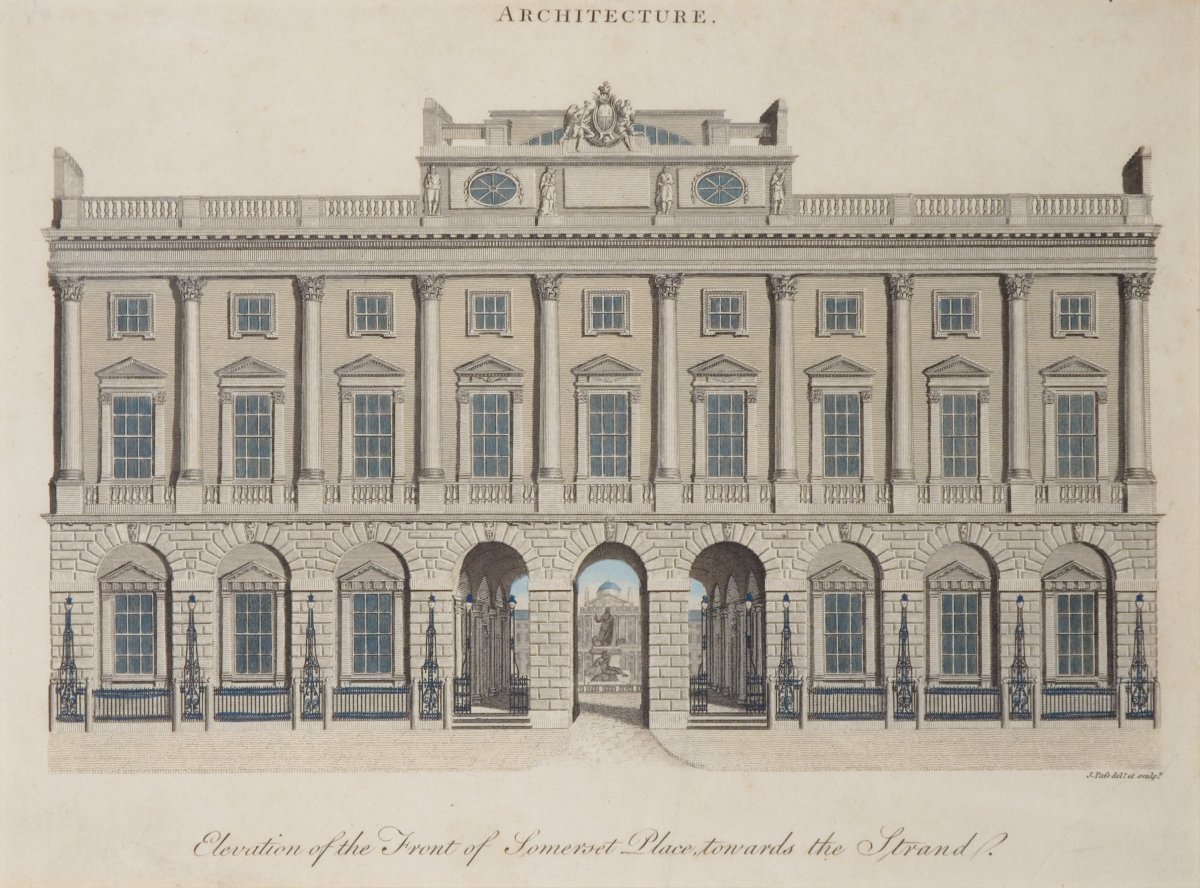 Image of Elevation of the Front of Somerset Place, towards the Strand
