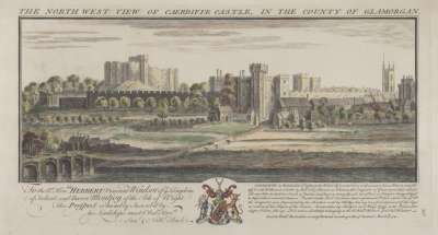 Image of The North West View of Caerdiffe Castle, in the County of Glamorgan