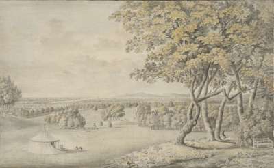 Image of Wooded Landscape with River in the Distance