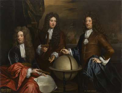 Image of Three Naval Officers: Edward Russell, Earl of Orford (1652-1727), John Benbow (1653?-1702) & Sir Ralph Delavall (c.1645-1707)
