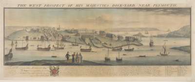 Image of The West Prospect of His Majesties Dock-Yard, near Plymouth