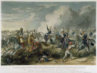 Image of Charge of the 3rd King’s Own Dragoons at the Battle of Chillienwallah, January  13th, 1849