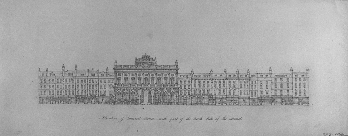 Image of Elevation of Somerset House with part of the North Side of the Strand
