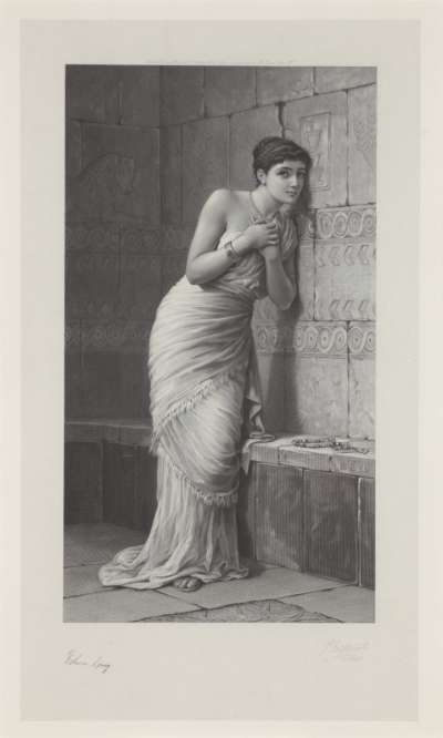Image of Thisbe: “An envious wall the Babylonian maid from Pyramus, her gentle lover, stayed. etc.” – Ovid
