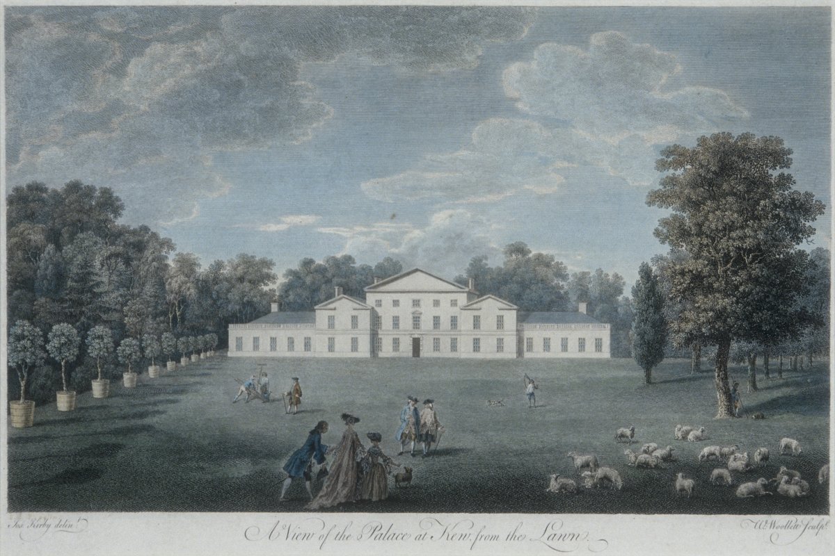 Image of A View of the Palace at Kew, from the Lawn