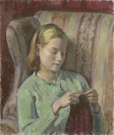 Image of Girl Knitting (Portrait of Felicia, the Artist’s younger Daughter)