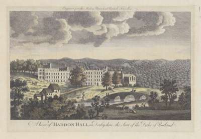 Image of A View of Haddon Hall in Derbyshire, the Seat of the Duke of Rutland