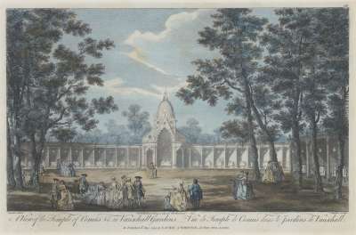 Image of A View of the Temple of Comus in Vauxhall Gardens.  / Vüe du Temple de Comus dans le Jardins de Vauxhall