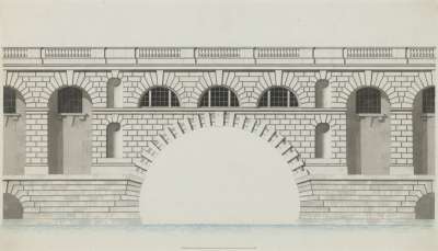Image of Elevation of Centre Arch, River Front, Somerset House