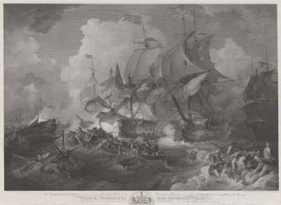 Image of The Glorious Victory, obtained over the French Fleet by the British Fleet under the Command of Earl Howe, on the First of June 1794