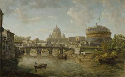 Image of View of St Peter’s with Castel S. Angelo, Rome