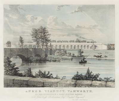 Image of Anker Viaduct, Tamworth, on the Birmingham & Derby Junction Railway
