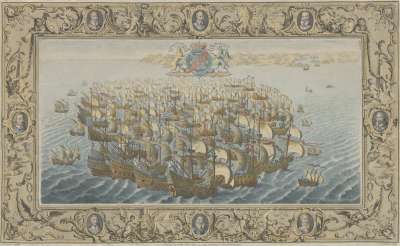Image of I: The Spanish Fleet coming up the Channel, opposite the Lizard, as it was first discovered