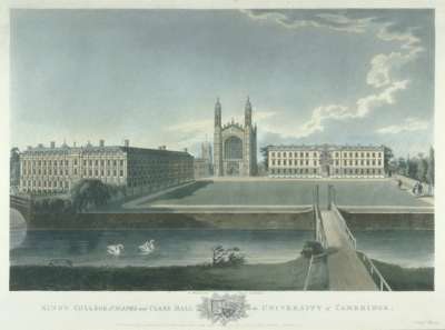 Image of King’s College. Chapel and Clare Halll in the University of Cambridge