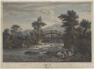 Image of A View in the Island of Jamaica, of the Bridge Crossing the Cabaritta River, on the Estate of William Beckford Esq. [4]