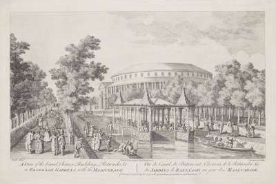 Image of A View of the Canal, Chinese Building, Rotundo etc. in Ranelagh Gardens, with the Masquerade