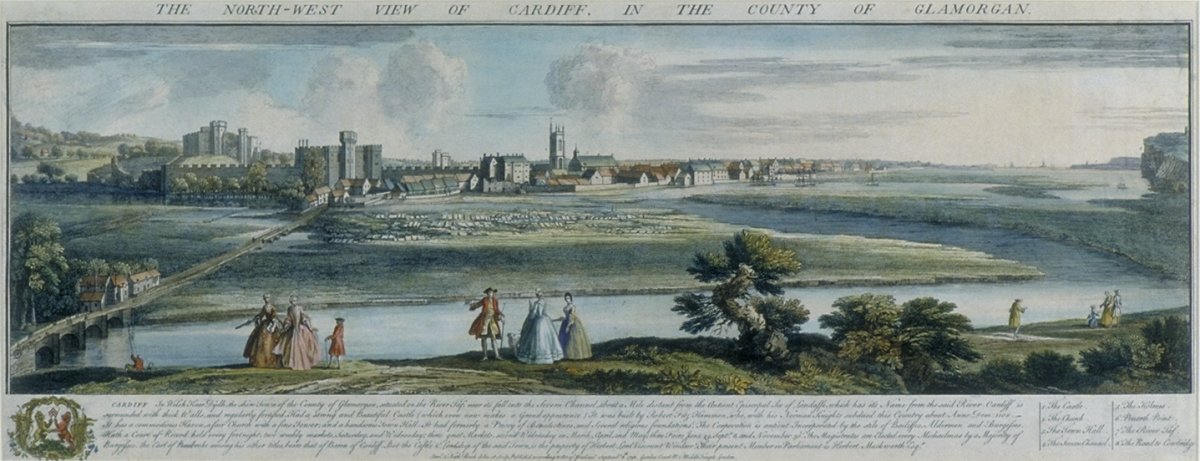Image of The North-West View of Cardiff, in the County of Glamorgan