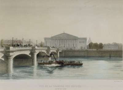 Image of Vue de La Chambre des Deputés, et du Pont de la Concorde, Paris