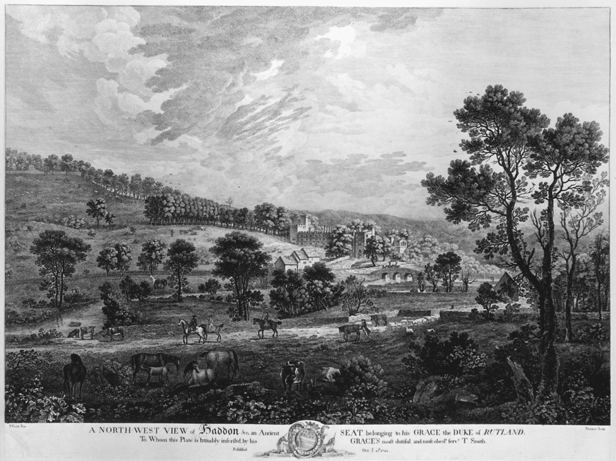 Image of A North-West View of Haddon etc., an Ancient Seat belonging to his Grace the Duke of Rutland