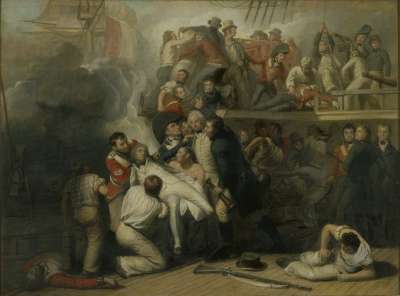 Image of Death of Nelson: Scene on the Deck of HMS “Victory”