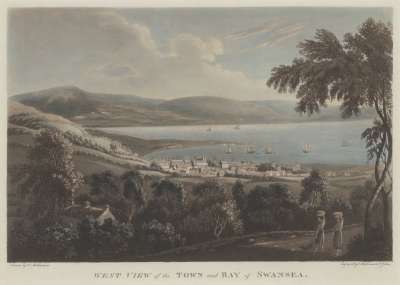 Image of West View of the Town and Bay of Swansea