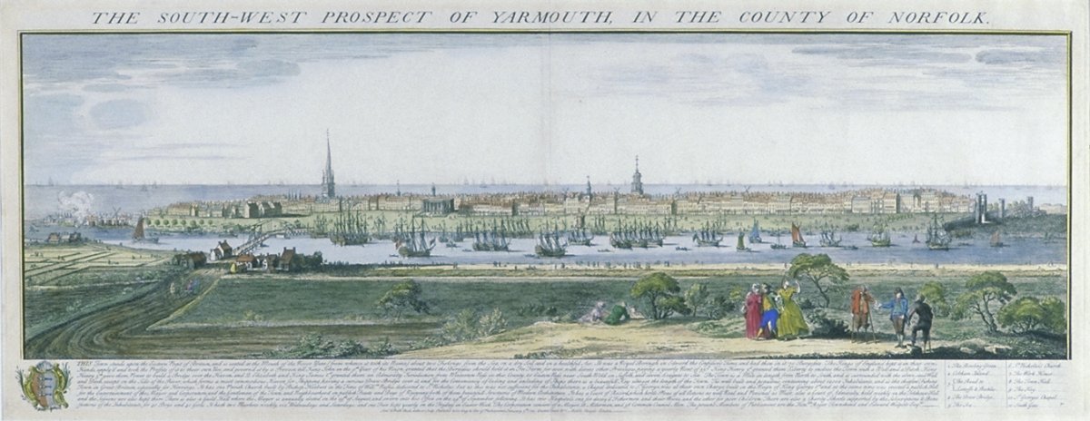 Image of The South-West Prospect of Yarmouth, in the County of Norfolk