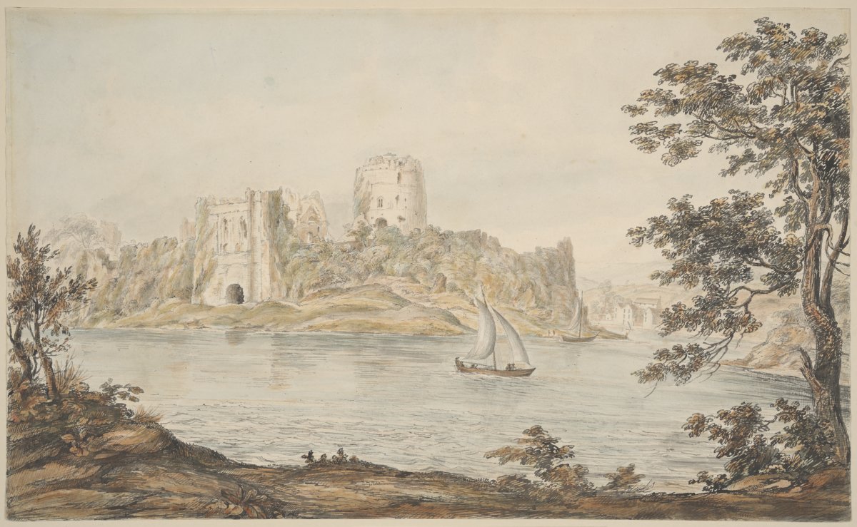 Image of River Landscape with Pembroke Castle