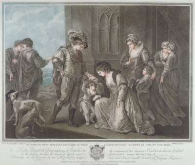 Image of Elisabeth Grey Supliant Edouard IV pour la Restitution des Biens de Defunt son Mari /  Elizabeth Grey Imploring Edward IV for her Estate