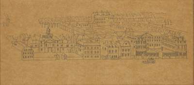 Image of 20th Century Copy of Drawing of Part of Whitehall of c.1695-97