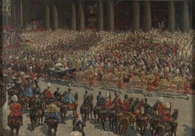 Image of Queen Victoria’s Diamond Jubilee Service outside St Paul’s Cathedral, 22 June 1897