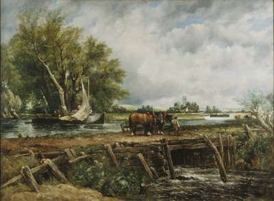 Image of Landscape with Horses (variant copy of ‘The Leaping Horse’)