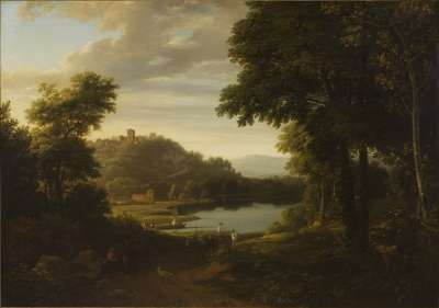 Image of Italian Landscape with Lake