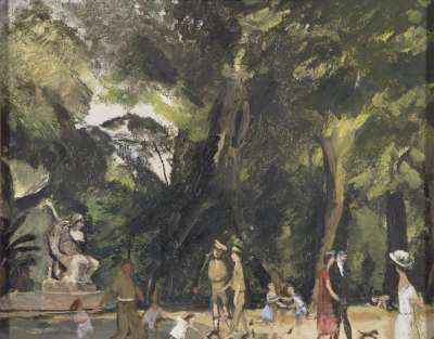 Image of Troops Playing with Children, Borghese Gardens, Rome